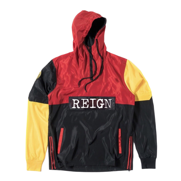 Reign Windbreaker Jacket - Red/Black/Yellow