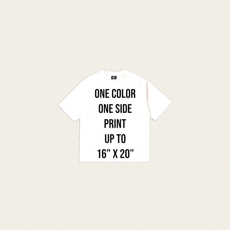 Cotton Heritage 6.5 oz. - One Color/One Side Print - White or Black