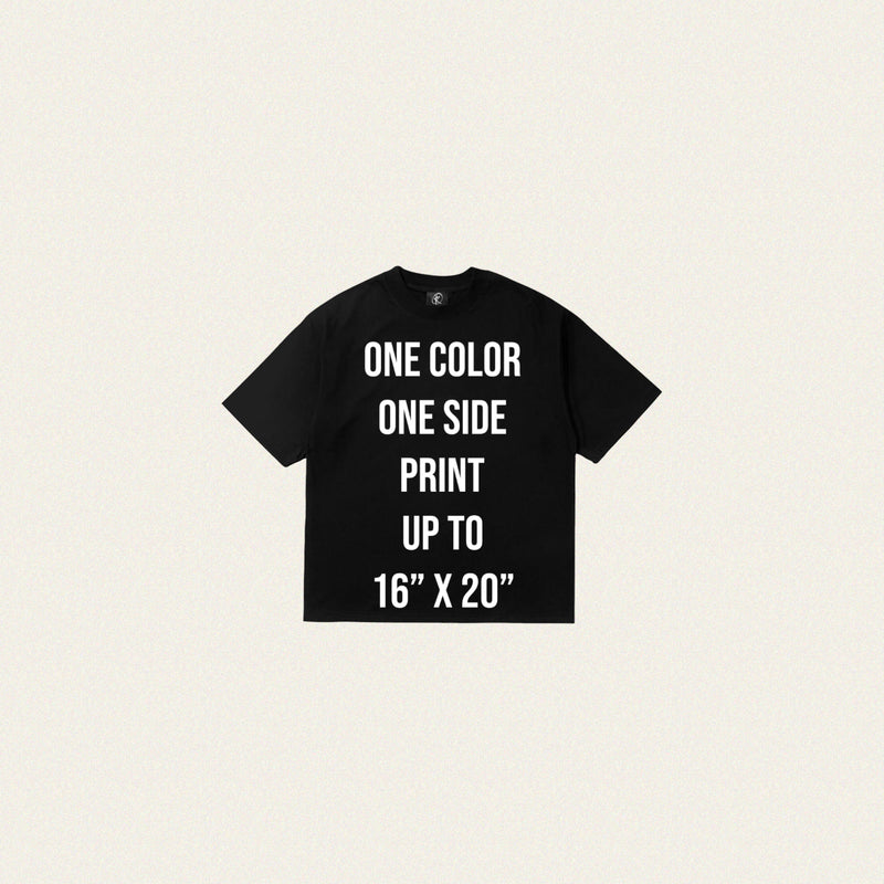 Cotton Heritage 6.5 oz. - One Color/One Side Print - White or Black